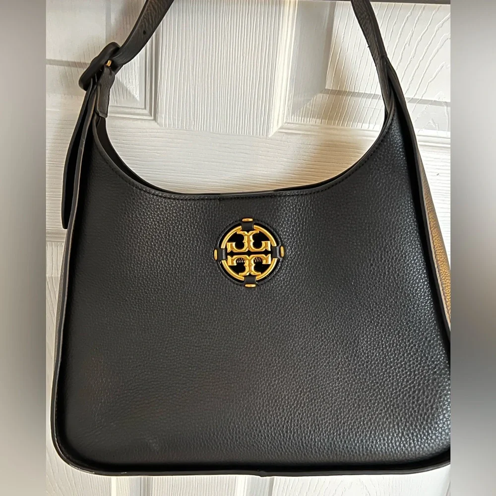 Tori Burch Black Leather Miller Bag - Picture 3 of 10